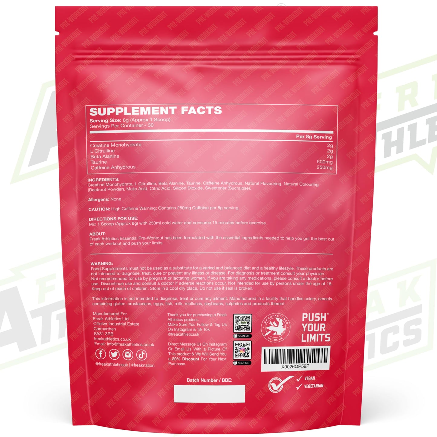 Essential Pre Workout Powder - Strawberry Lemonade