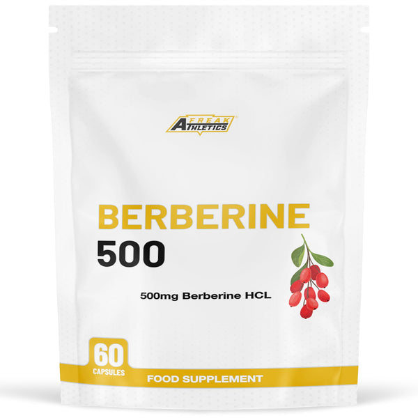 Freak Athletics Berberine HCL 500mg – 60 Vegan Capsules, Berberine Hydrochloride for Daily Wellness Support, High Strength, UK-Made