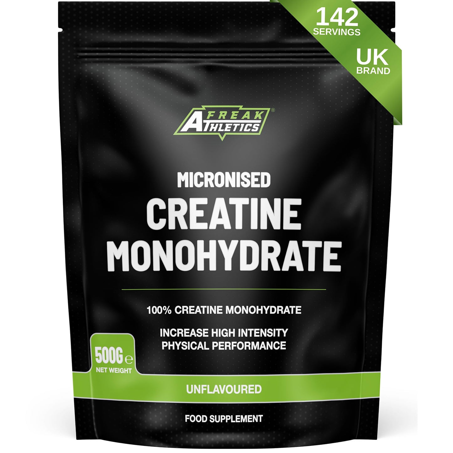 Freak Athletics Creatine Monohydrate Powder - (30 Sachets), 5g Unflavoured Creatine Powder, 100% Pure Micronised Creatine for Strength, Power & Muscle Performance, Easy to Mix, Lab Tested