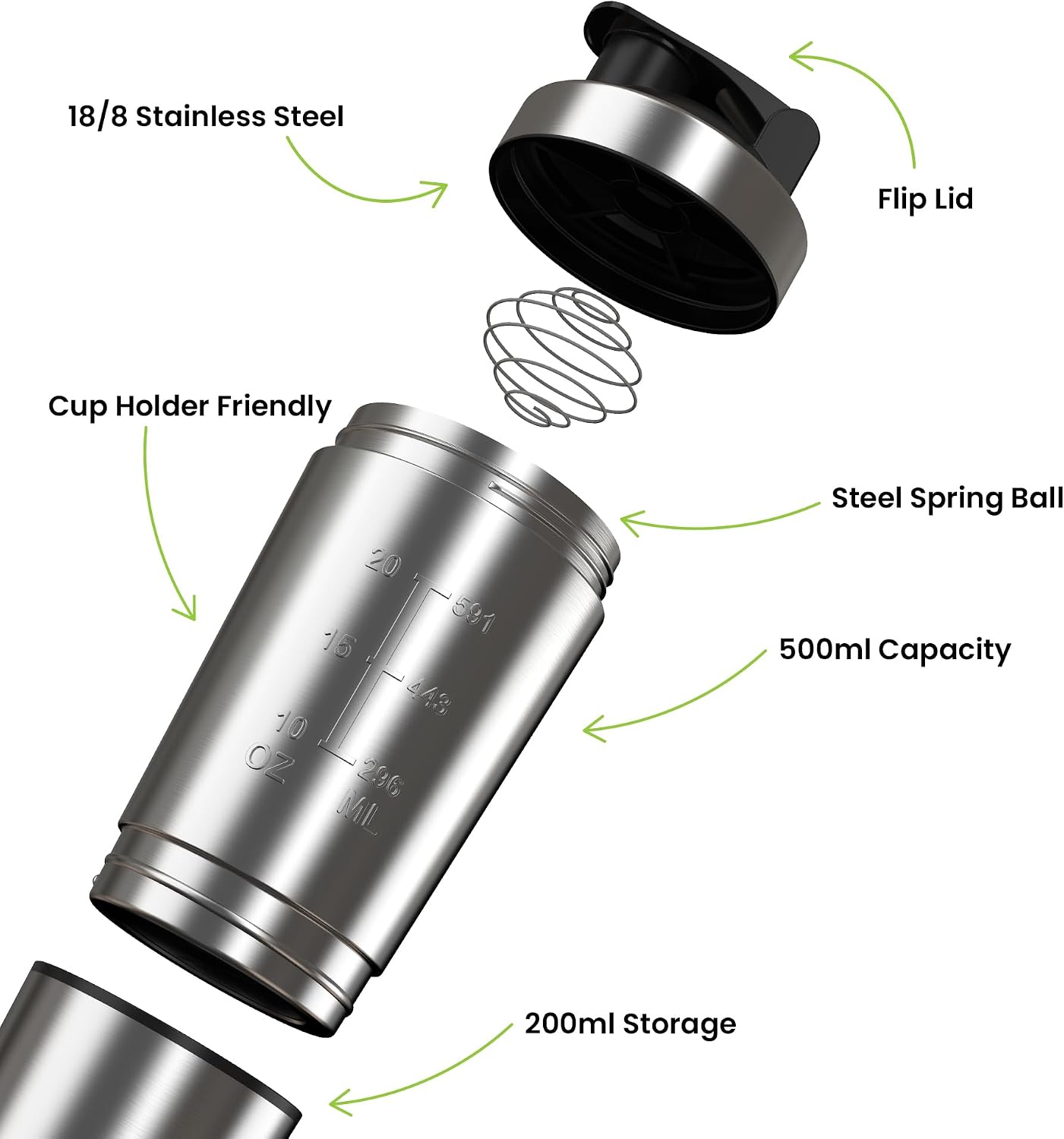Stainless Steel Protein Shaker
