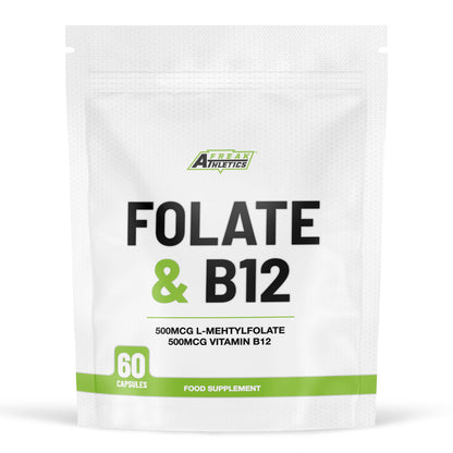 Freak Athletics Folate 400mcg (L-Methylfolate) 90 Capsules, 5-MTHF Active Form of Folic Acid/Vitamin B9, UK Made