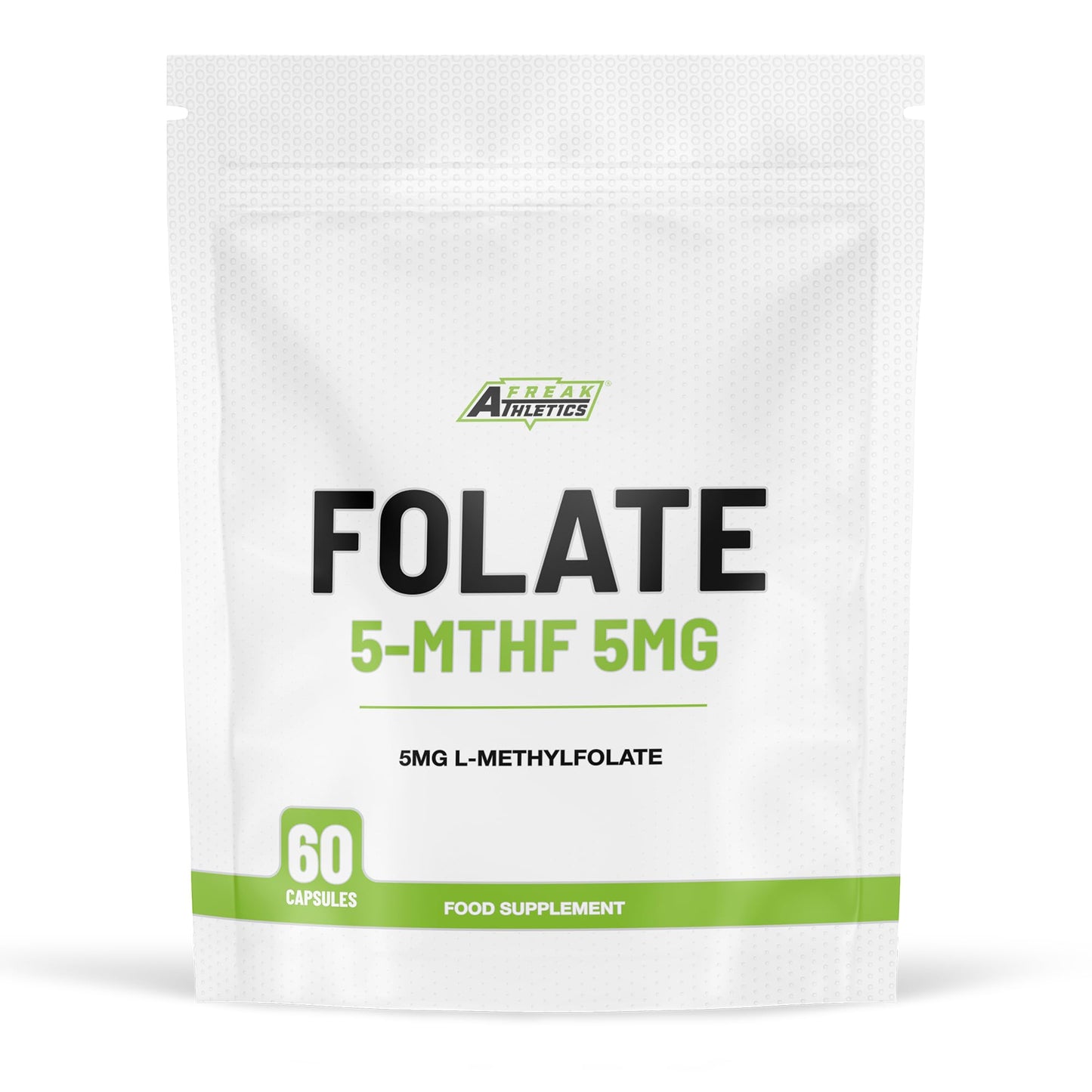 Freak Athletics Folate 400mcg (L-Methylfolate) 90 Capsules, 5-MTHF Active Form of Folic Acid/Vitamin B9, UK Made