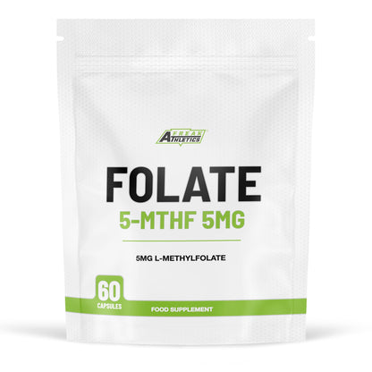Freak Athletics Folate 400mcg (L-Methylfolate) 90 Capsules, 5-MTHF Active Form of Folic Acid/Vitamin B9, UK Made