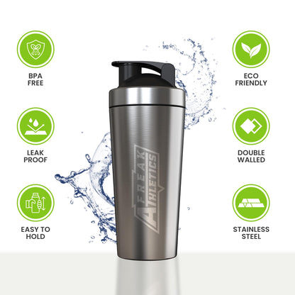 Protein Shaker Bottle | 700ml BPA Free Stainless Steel