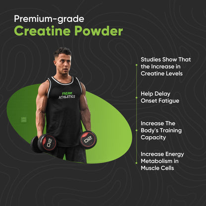 Freak Athletics Creatine Monohydrate Powder - (30 Sachets), 5g Unflavoured Creatine Powder, 100% Pure Micronised Creatine for Strength, Power & Muscle Performance, Easy to Mix, Lab Tested