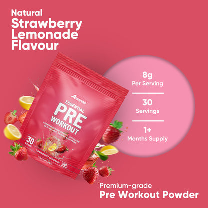 Essential Pre Workout Powder - Strawberry Lemonade