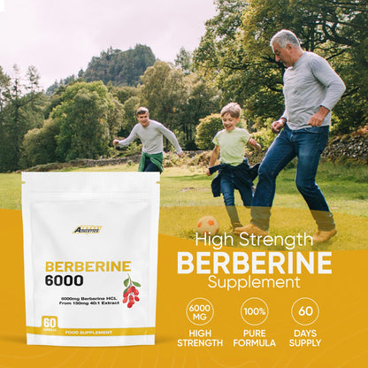 Freak Athletics Berberine HCL 500mg – 60 Vegan Capsules, Berberine Hydrochloride for Daily Wellness Support, High Strength, UK-Made