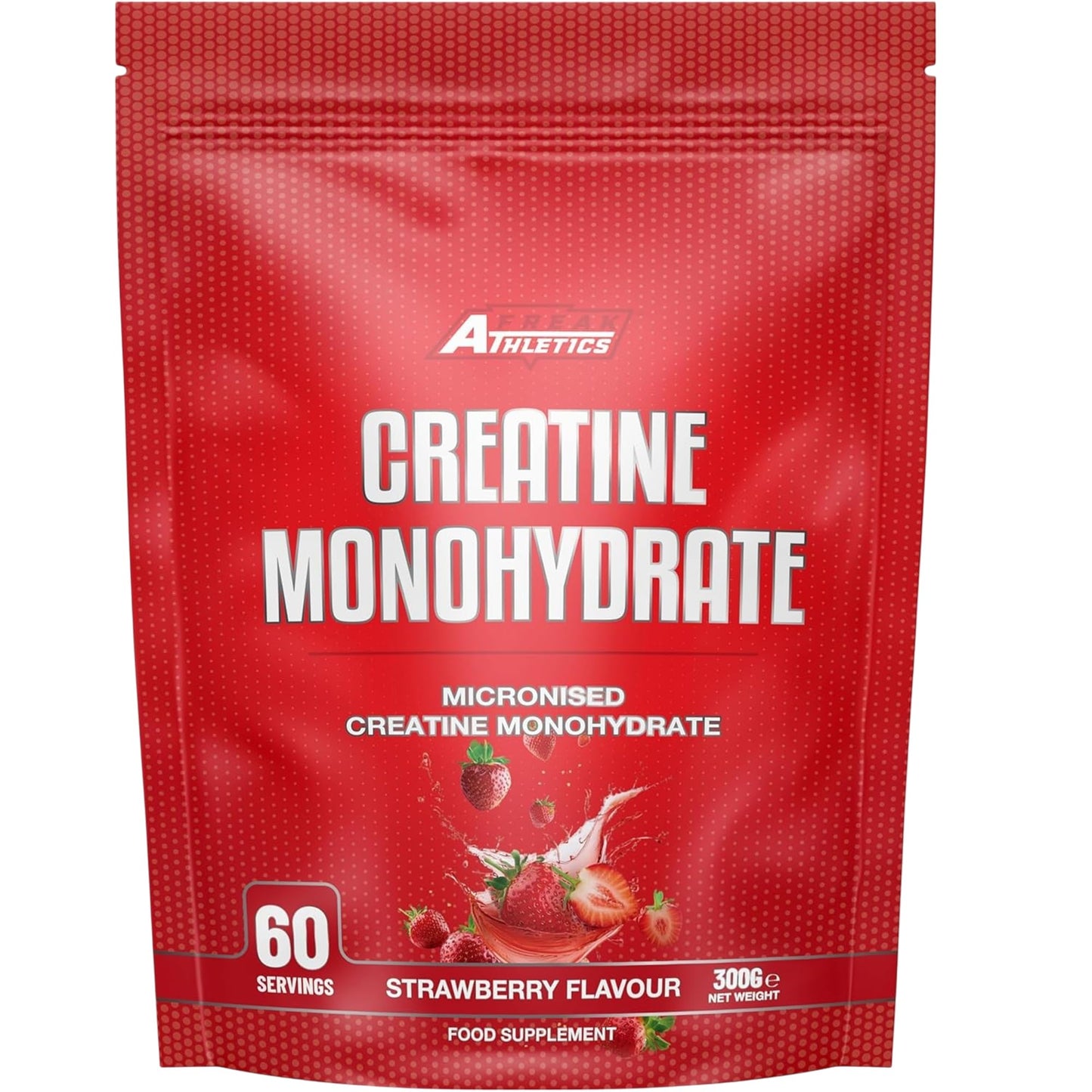 Freak Athletics Creatine Monohydrate Powder - (30 Sachets), 5g Unflavoured Creatine Powder, 100% Pure Micronised Creatine for Strength, Power & Muscle Performance, Easy to Mix, Lab Tested