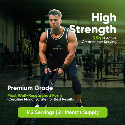 Freak Athletics Creatine Monohydrate Powder - (30 Sachets), 5g Unflavoured Creatine Powder, 100% Pure Micronised Creatine for Strength, Power & Muscle Performance, Easy to Mix, Lab Tested